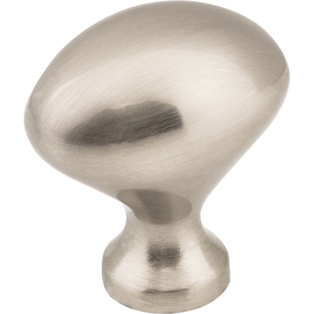 Elements 1-1/8" Overall Length Satin Nickel Oval Merryville Cabinet Knob 897SN